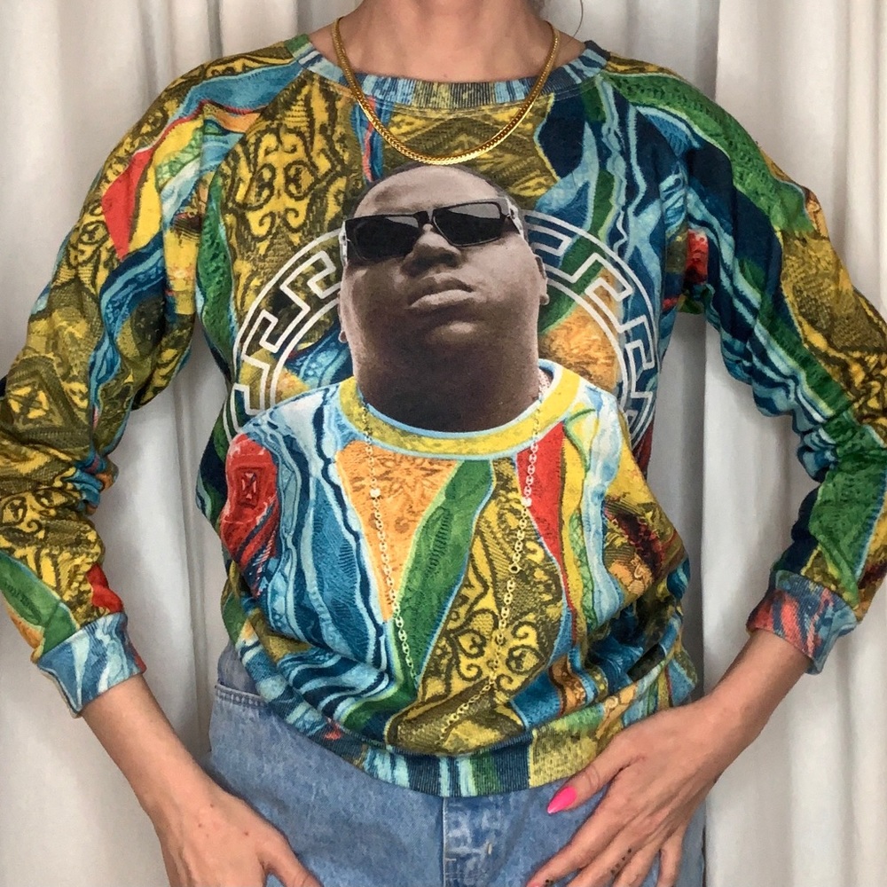 Colourful Crewneck Notorious B.I.G Sweater - Size Small